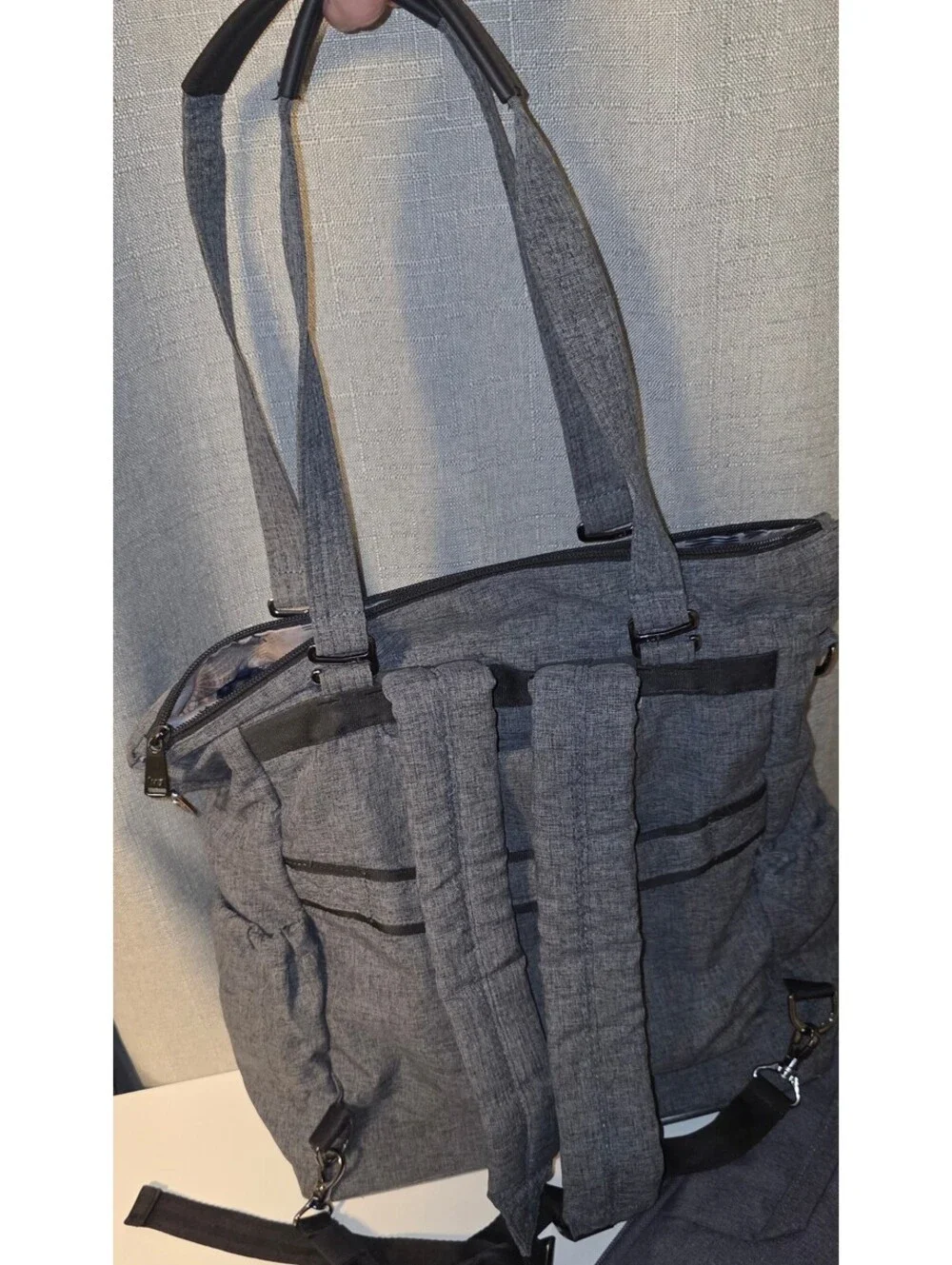 Lug Ace Gray Convertible Diaper/ Tote Bag